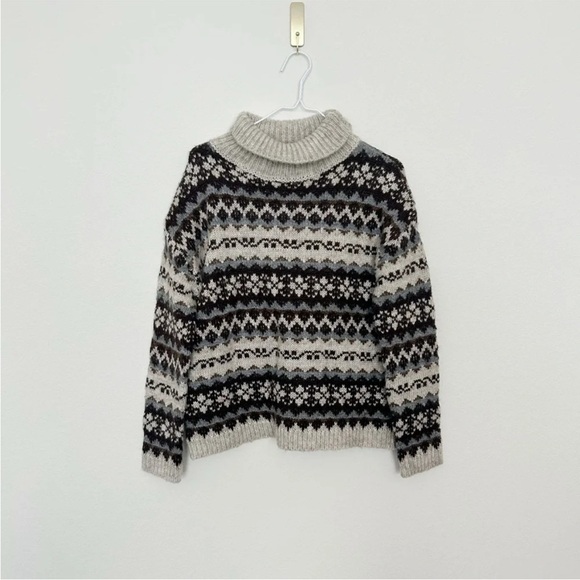 Nili Lotan Catalina Fair Aisle Turtleneck Sweater - Picture 8 of 11